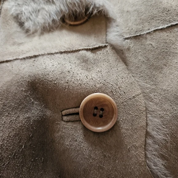 Sale! Was $79 Sheri Bodell Suede Rabbit Fur Jacket - Picture 11 of 13